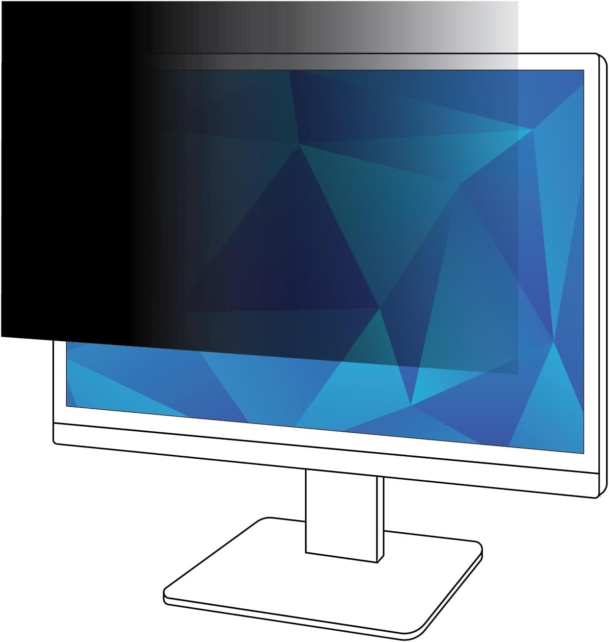 3M PF238W9B Privacy Screen Filter for 23.8in Monitor - Black, Matte