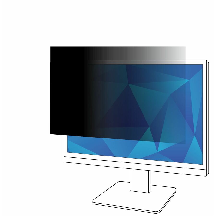 3M PF240W1B Privacy Filter for 24in Monitor, 16:10 - Scratch Resistant