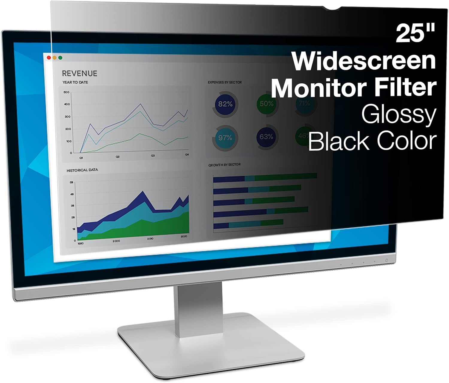 3M PF250W9B Privacy Filter for 25" Widescreen LCD Monitor - Landscape