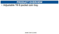 APG Cash Drawer PK-15U-T6 Adjustable Till 6 pocket coin tray