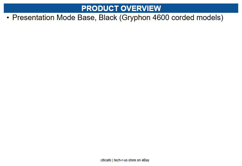 Datalogic PM-BASE-GD46-BK Presentation Mode Base, Black