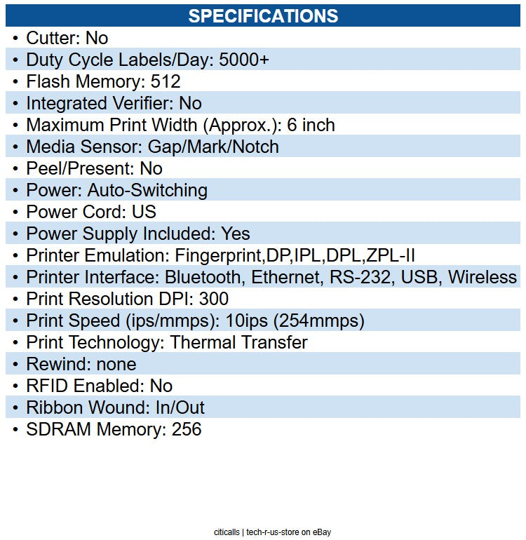Honeywell PM65A11000000301 PM65 TT Printer 300dpi, Ethernet, WiFi, Touch Display