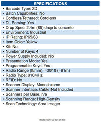 Datalogic PM9600-DHP910RB PowerScan PM9600 Barcode Scanner Wireless Connectivity