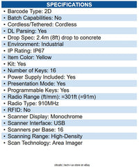 Datalogic PM9600-DKHP910RK10 PowerScan PM9600 Barcode Scanner Kit Wireless