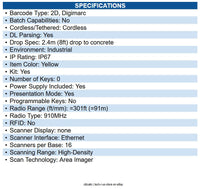 Datalogic PM9600-HP910RBK30 PowerScan PM9600-HP, High Performance, 910MHz