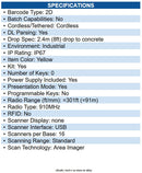 Datalogic PM9600-SR910RBK10 PowerScan 9600 PM9600-SR Barcode Scanner Kit Wireles