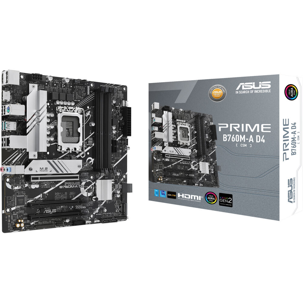 ASUS PRIME B760M-A D4-CSM mATX Motherboard - LGA 1700 Socket