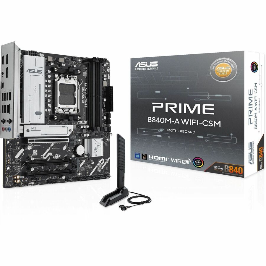 Asus Prime B840M-A WIFI-CSM Gaming Desktop Motherboard - Socket AM5 - Micro ATX