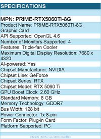 ASUS PRIME-RTX5060TI-8G NVIDIA GeForce RTX 5060 Ti Graphic Card - 8 GB GDDR7
