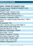 ASUS PRIME-RTX5060TI-O8G NVIDIA GeForce RTX 5060 Ti Graphic Card - 8 GB