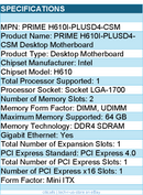 ASUS PRIME H610I-PLUSD4-CSM Prime PRIME H610I-PLUS D4-CSM Desktop Motherboard