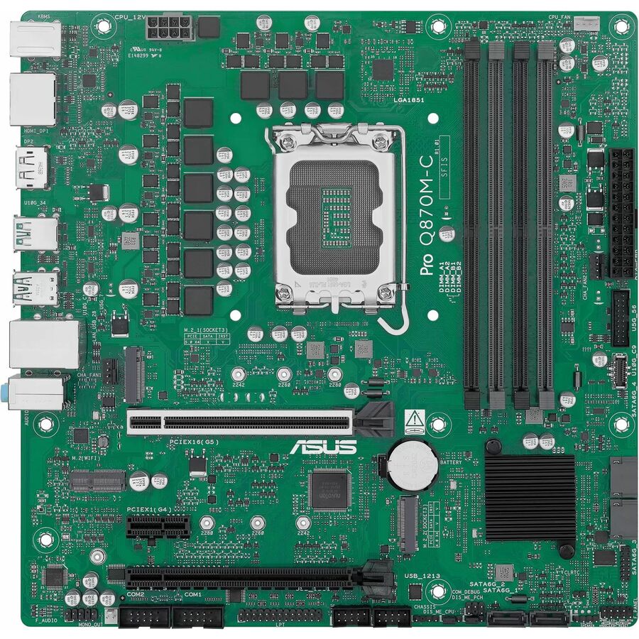 ASUS PRO Q870M-C-CSM Motherboard - Q870 LGA1851 Max256GB DDR5 microATX Retail