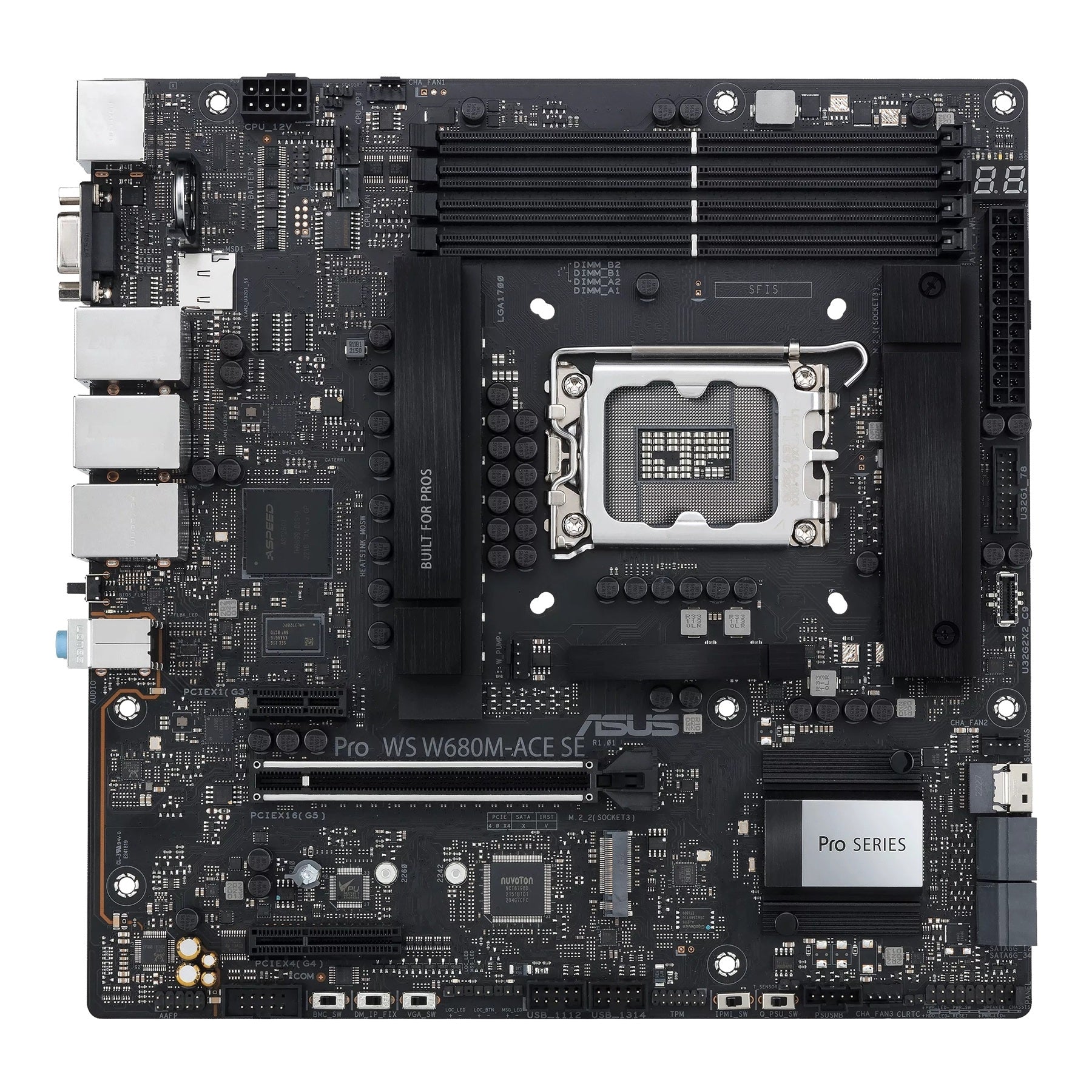 ASUS PRO WS W680M-ACE SE Motherboard - W680 LGA1700 Max.192GB DDR5 micro-ATX