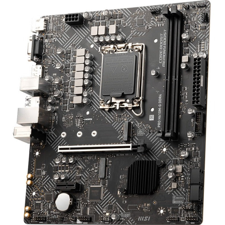 MSI PROH610MGD4WIFI H610M-G DDR4 Gaming Desktop Motherboard - Intel H610 Chipset