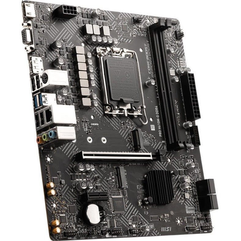 MSI PROH610MGD4WIFI H610M-G DDR4 Gaming Desktop Motherboard - Intel H610 Chipset