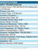 MSI PROMP242E14A Pro MP242 E14A 24" Class Full HD LCD Monitor - 16:9