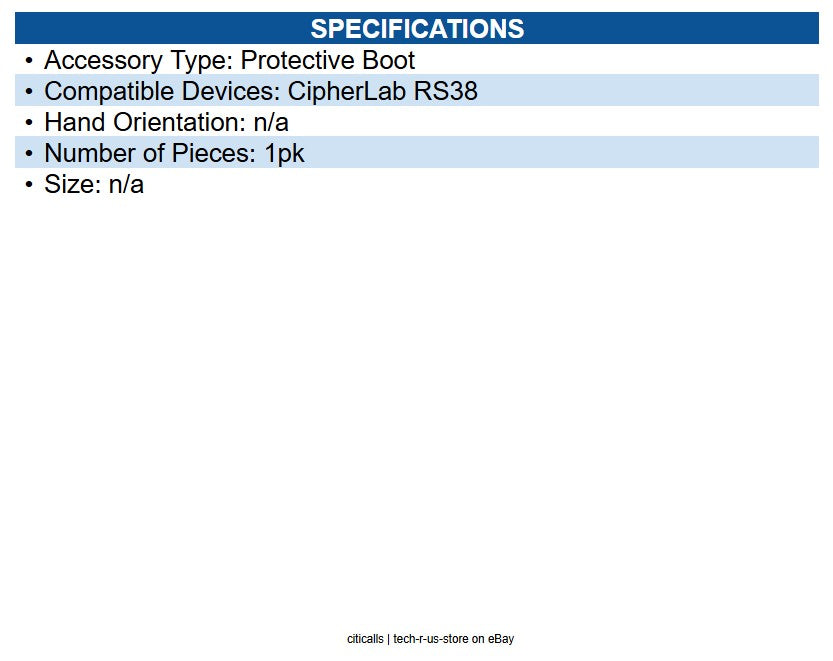 CipherLab PRS3800X01507 RS38 Protective Rubber Boot