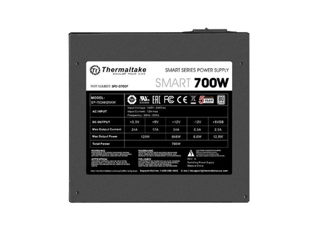 Thermaltake PS-SPD-0700NPCWUS-W Power Supply Smart 700W ATX 12V Active