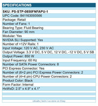 ThermalTake PS-STP-0850FNFAPU-1 Toughpower SFX 850W SFX Plat Modular Power Supp