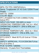 Thermaltake PS-TPD-1200FNFAGU-L TOUGHPOWER GF A3 Gold 1200 W - Power Supply