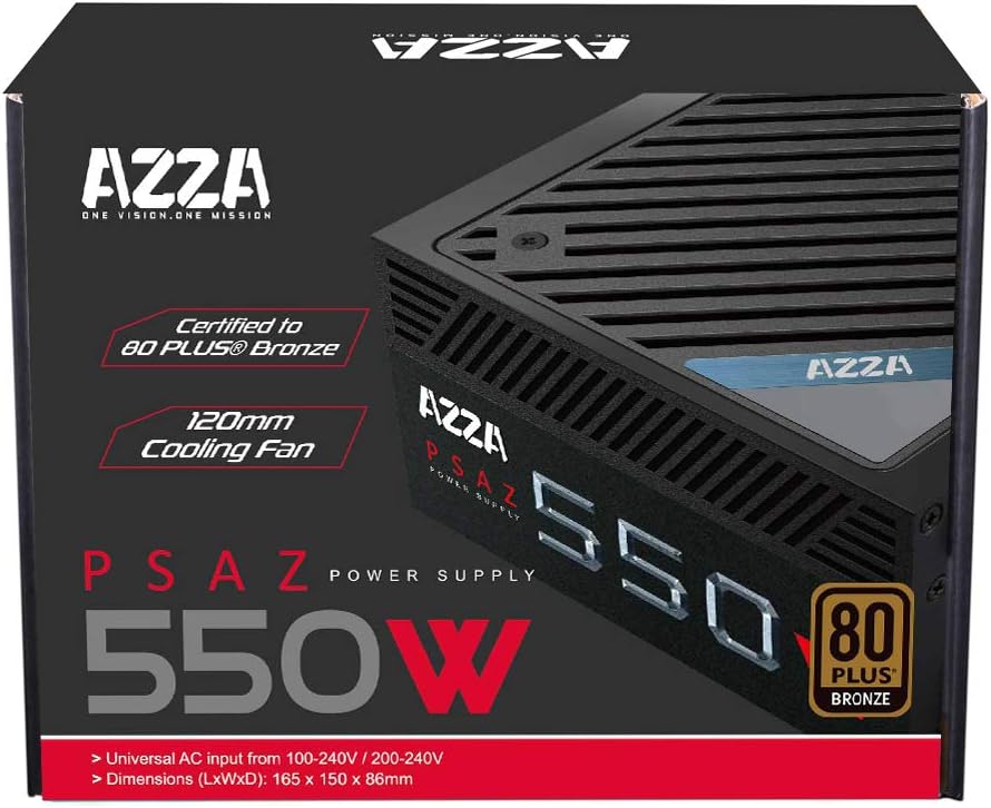 AZZA PSAZ-550W - Power supply (internal) - ATX12V / EPS12V - 80 PLUS Bronze