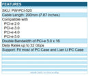 Lian Li PW-PCI-520 PCIE 5.0 4.0 16X Riser Extension Cable Double Bandwidth Black