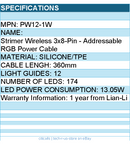 Lian-Li PW12-1W Strimer Wireless 3x8-Pin - Addressable RGB Power Cable