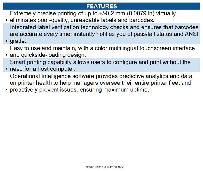 Honeywell PX940A00100000302 PX940A Industrial Printer, Thermal Transfer, 300DPI