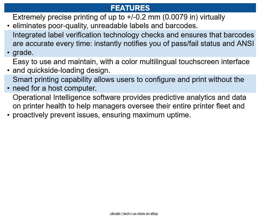 Honeywell PX940A00100000302 PX940A Industrial Printer, Thermal Transfer, 300DPI