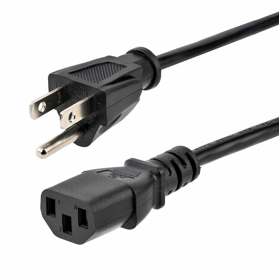 StarTech PXT101 6ft 1(1.8m) Computer Power Cord, NEMA 5-15P to C13, 10A 125V