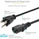 StarTech PXT101_10 10ft Computer Power Cord, NEMA 5-15P to C13, 10A 125V