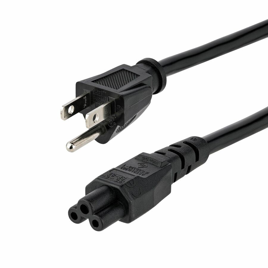 StarTech PXT101NB3S10 10ft  Laptop Power Cord, NEMA 5-15P to C5 (Clover Leaf)