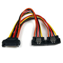 StarTech PYO2LSATA 6in Latching SATA Power Y Splitter Cable Adapter - M/F
