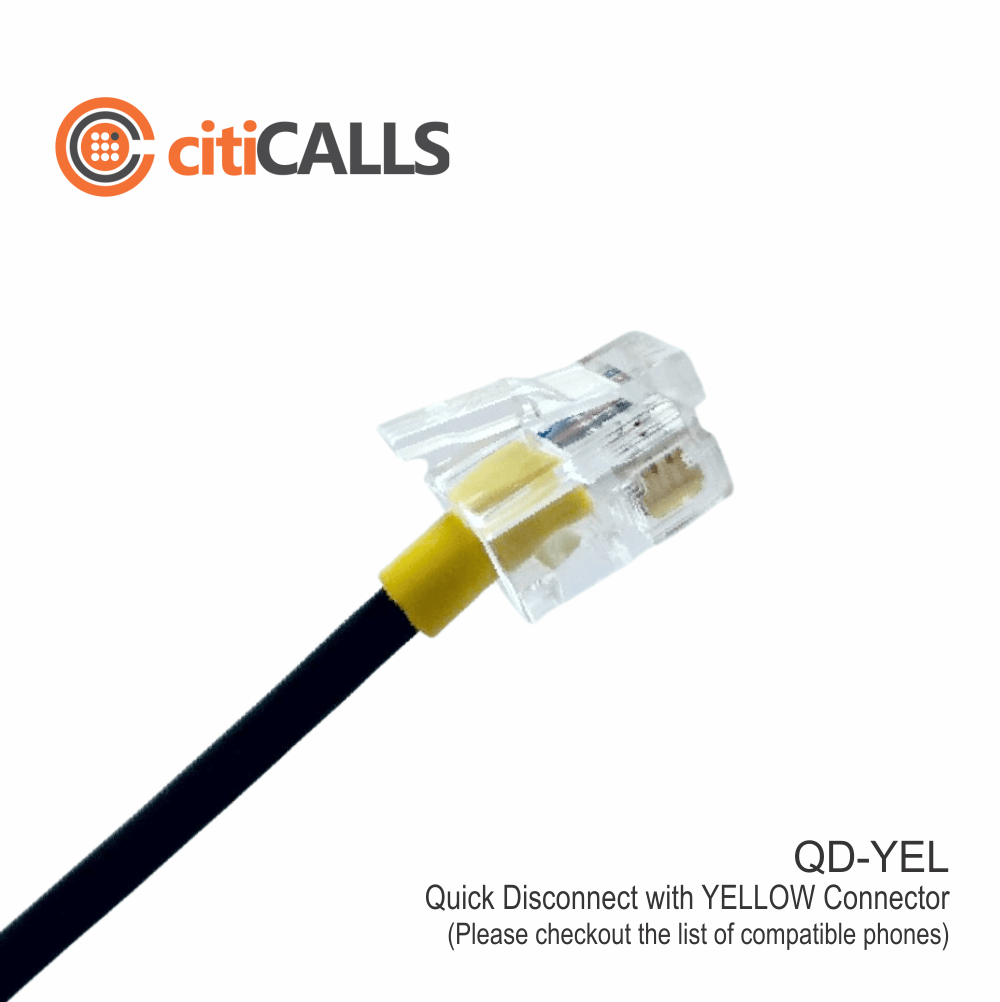 Ovis HS84-YEL Dual Ear Headset w QuickDisconnect Cable for Avaya Cisco Panasonic