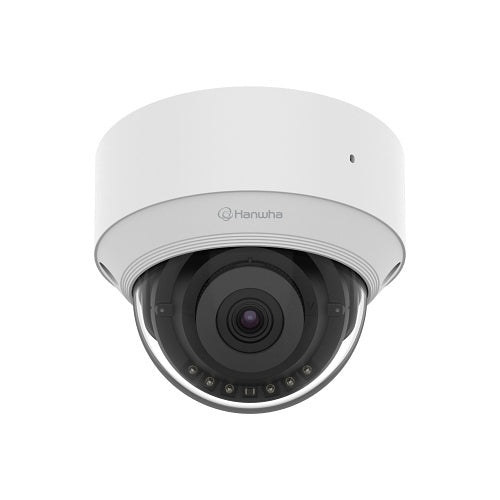 Hanwha QND-C8013R 5MP AI Indoor Dome IR Camera with Built-In Mic, 3mm Fixed Lens