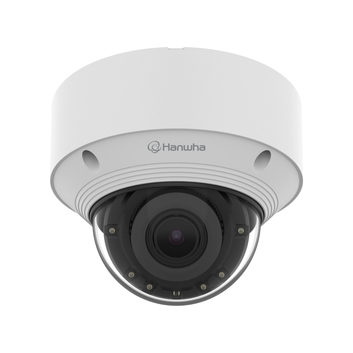 Hanwha QNV-C6083R 2MP IR Outdoor Vandal Dome AI Camera - White