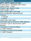 Cisco QSFP-100G-AOC1M= 100GBase QSFP Active - 3.28 ft Fiber Optic Network Cable