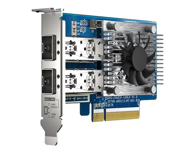 QNAP QXG-25G2SF-CX6 Network adapter - PCIe 4.0 x8 low profile - 25 Gigabit SFP28