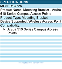 HPE R1C72A Mounting Bracket For Aruba 510 Series Campus Access Points
