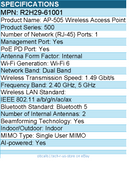HPE R2H29-61001 Aruba AP-505 Wireless Access Point - Indoor - Wi-Fi 6