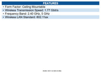 HPE R2H39A Aruba AP-505 802.11ax 1.77 Gbit/s Wireless Access Point TAA Compliant