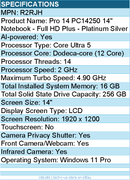 Dell R2RJH Pro 14 PC14250 14" Notebook - Full HD Plus - Platinum Silver