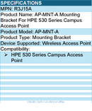 HPE R3J15A AP-MNT-A Mounting Bracket For HPE 530 Series Campus Access Point