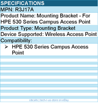 HPE R3J17A Mounting Bracket - For HPE 530 Series Campus Access Point