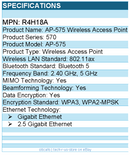 HPE R4H18A AP-575 802.11ax Wireless Access Point - 2.40 GHz, 5 GHz