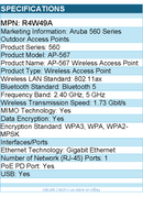 HPE R4W49A AP-567 802.11ax 1.73 Gbit/s Wireless Access Point