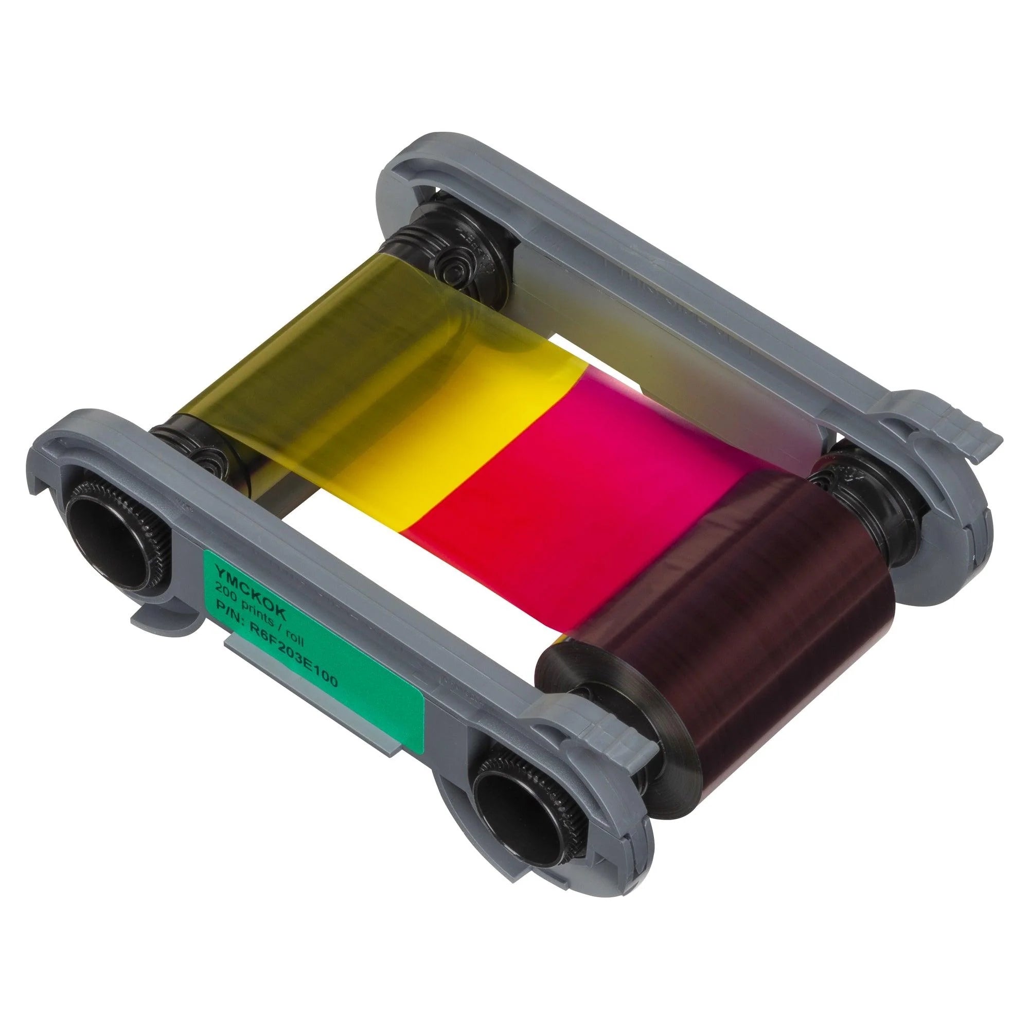 Evolis R6F203A100 YMCKO-K Color Ribbon - 200 prints / roll