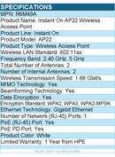 HPE R6M49A Instant On AP22 802.11ax 1.66 Gbit/s Wireless Access Point