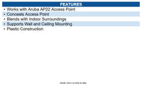 HPE R6P90A Aruba Flush Mount Sleeve for AP22 Wireless Access Point