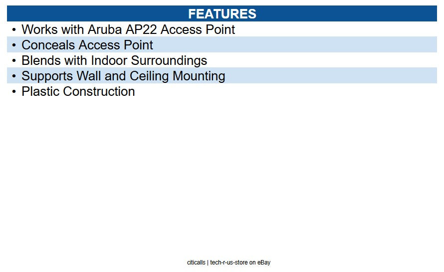 HPE R6P90A Aruba Flush Mount Sleeve for AP22 Wireless Access Point
